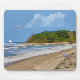 Alfombrilla De Ratón En una playa en alguna parte Mousepad