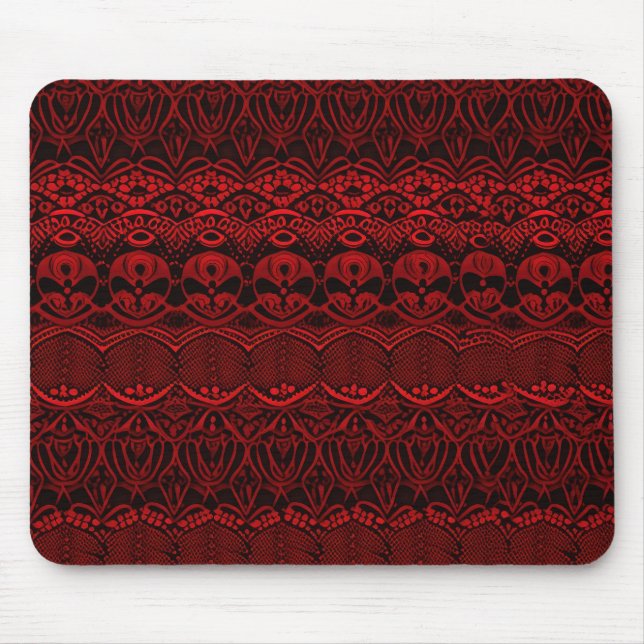 Alfombrilla De Ratón Encaje Rojo Deco (Frente)