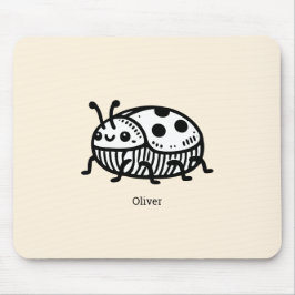Alfombrilla De Ratón Encantador Ilustracion de escarabajo a mano