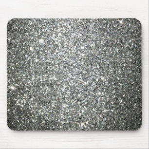 Alfombrilla De Ratón Encanto de plata del purpurina