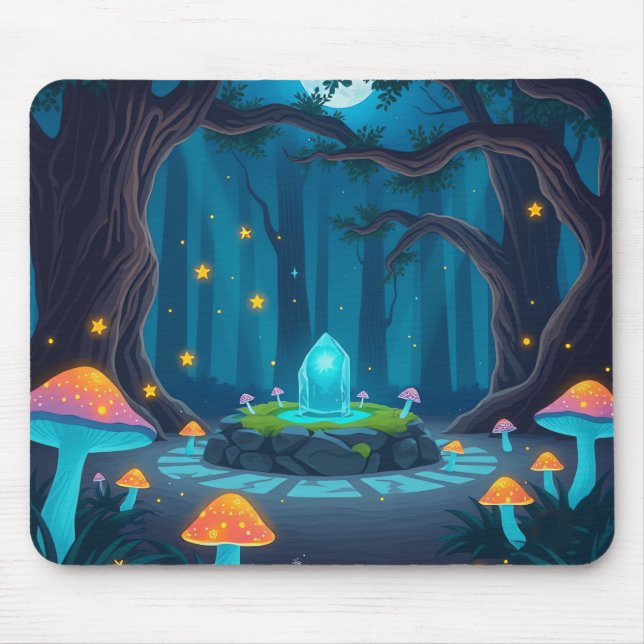 Alfombrilla De Ratón Enchanted Forest Crystal Mouse Pad (Frente)