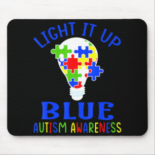 Alfombrilla De Ratón Enciende el autismo azul Conciencia del rompecabez
