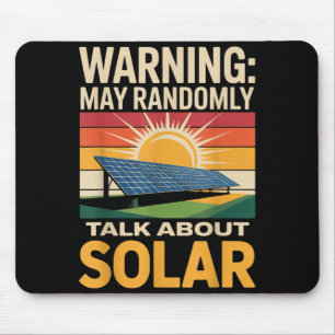 Alfombrilla De Ratón Energía renovable habla al azar Panel solar Solar