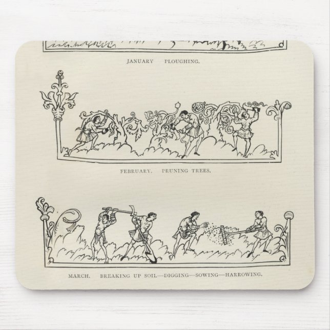 Alfombrilla De Ratón Enero, febrero, marzo abril, Julio (Frente)