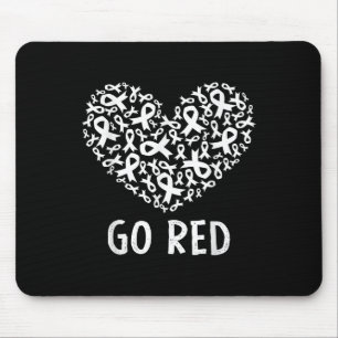 Alfombrilla De Ratón Enfermedad cardíaca estadounidense de ponerse rojo