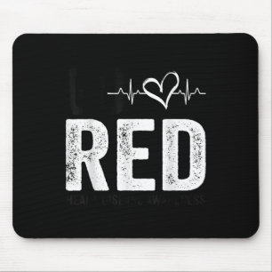 Alfombrilla De Ratón Enfermedad cardíaca estadounidense de ponerse rojo