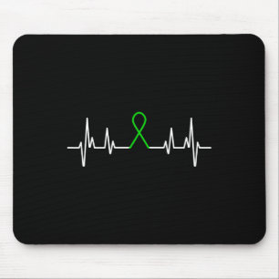 Alfombrilla De Ratón Enfermedad mental Cinta Verde Aviso de salud menta