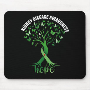 Alfombrilla De Ratón Enfermedad renal conciencia cinta verde árbol espe