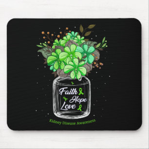 Alfombrilla De Ratón Enfermedad Renal Fe Amo Esperanza Flor Jar Awarene