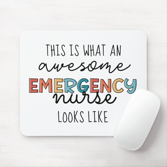 Alfombrilla De Ratón Enfermera de emergencia Graciosa e Impresionante r (Con ratón)