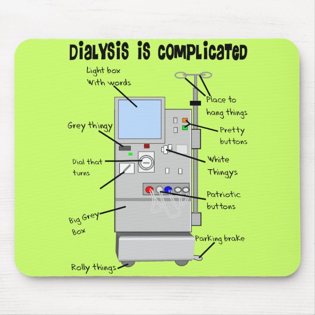 Alfombrilla De Ratón Enfermera de la diálisis/regalos divertidos de la (Frente)