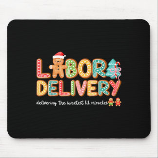 Alfombrilla De Ratón Enfermera de Navidad Groovy Labor y Parto L&d