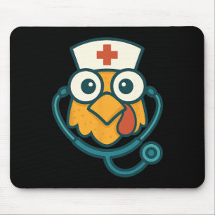 Alfombrilla De Ratón Enfermera Divertida Pollo Doctor Humor Día de Acci