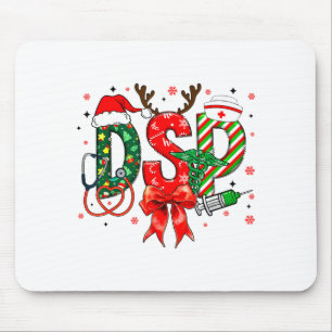 Alfombrilla De Ratón Enfermera Dsp Lazo de Navidad Regalo Dsp Pijama de
