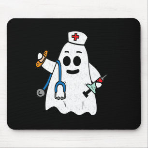 Alfombrilla De Ratón Enfermera Ghost Scrub Cute Costume Halloween Para