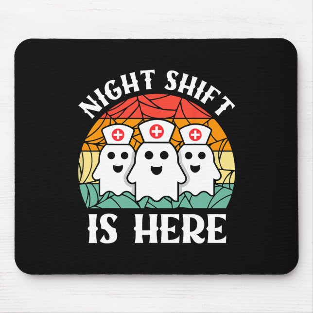 Alfombrilla De Ratón Enfermera Halloween Halloween Hombres Mujer Turno  (Frente)