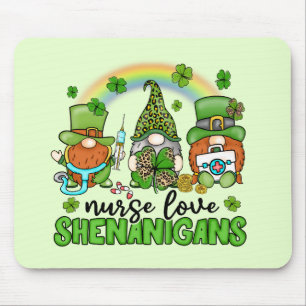 Alfombrilla De Ratón Enfermera Love Shenanigans St. Patrick's
