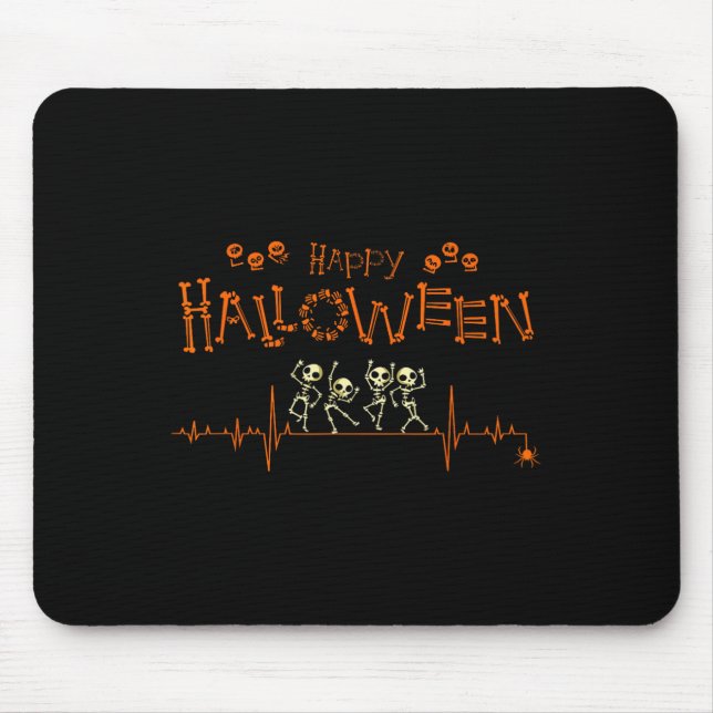 Alfombrilla De Ratón Enfermera Médico de Halloween Feliz (Frente)