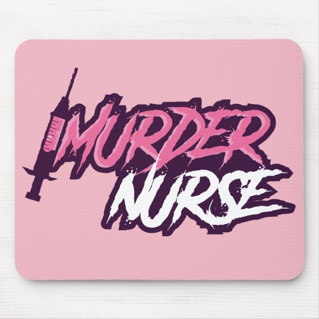 Alfombrilla De Ratón Enfermera Mousepad - rosa del asesinato (Frente)