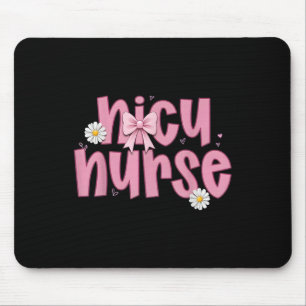 Alfombrilla De Ratón Enfermera Nicu Coqueta Lazo Rosa Cuidados Intensiv