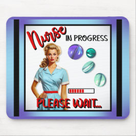 Alfombrilla De Ratón Enfermera Nostálgica Cute En Curso