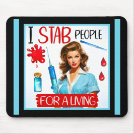 Alfombrilla De Ratón Enfermera nostálgica para ganarse la vida