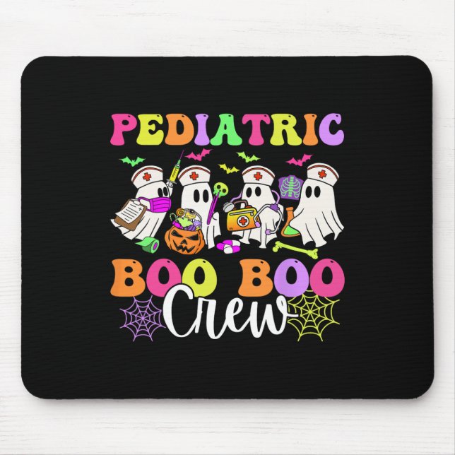 Alfombrilla De Ratón Enfermera pediátrica Boo-boo Crema fantasma Enferm (Frente)