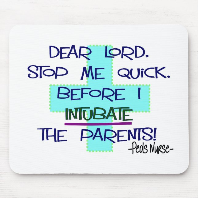 Alfombrilla De Ratón Enfermera pediátrica PICU, regalos divertidos de (Frente)