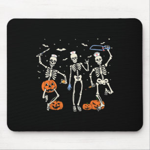 Alfombrilla De Ratón Enfermera Skeleton Halloween Healthcare 2