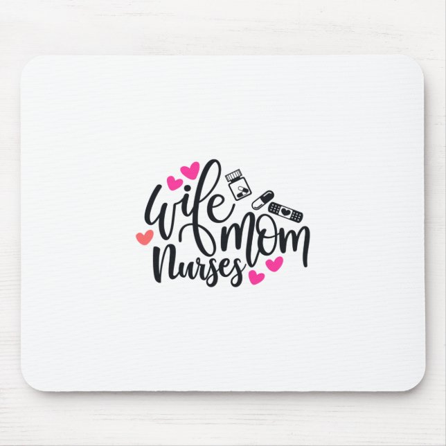 Alfombrilla De Ratón Enfermería Regalo Esposa Mamá Enfermera (Frente)