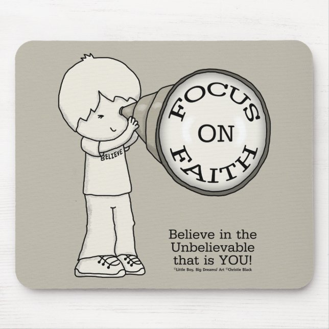 Alfombrilla De Ratón Enfoque en la fe (Frente)