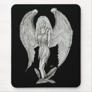 Alfombrilla De Ratón Engel - Diseño en blanco y negro