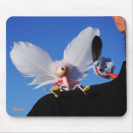 Alfombrilla De Ratón Engel fubby op mijn schouder met uitdagend Monster