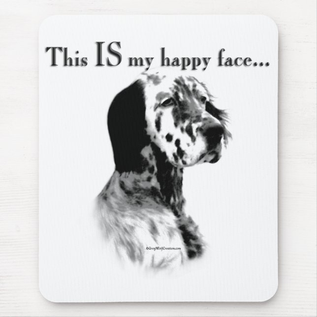 Alfombrilla De Ratón English Setter Happy Face (Frente)