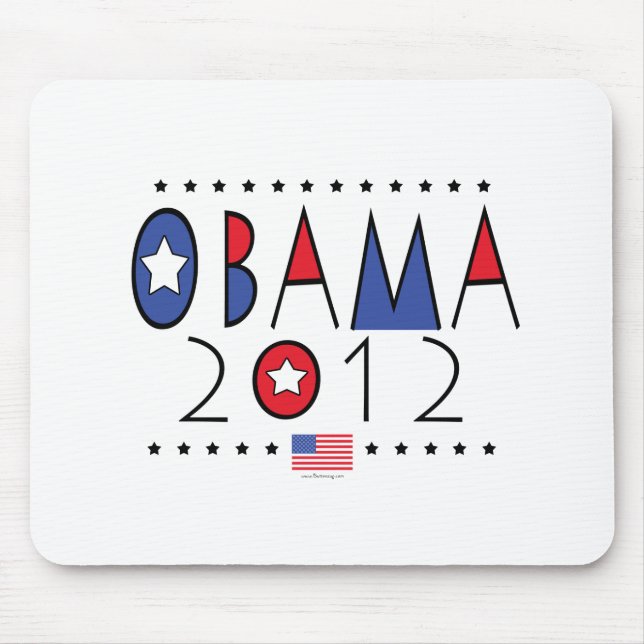 Alfombrilla De Ratón Engranaje de presidente Barack Obama 2012 (Frente)