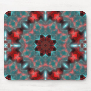 Alfombrilla De Ratón Engranaje digital de vidrio martillado rojo y esti