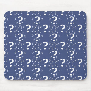 Alfombrilla De Ratón enigma de enigma de interrogación misterioso azul
