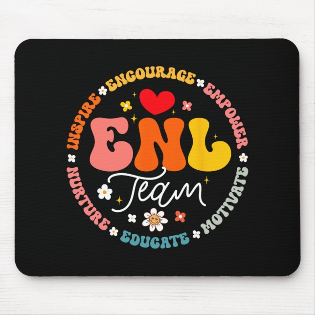 Alfombrilla De Ratón Enl Team Teacher English New Language Squad Crew  (Frente)