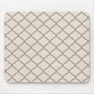 Alfombrilla De Ratón Enrejado marroquí hueso/beige
