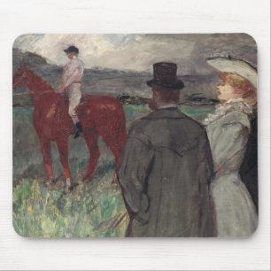 Alfombrilla De Ratón Enrique de Toulouse-Lautrec el   en el hipódromo,