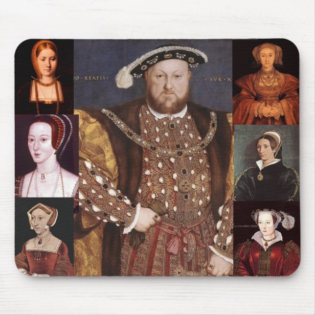 Alfombrilla De Ratón Enrique VIII y sus seis esposas Mousepad (Frente)