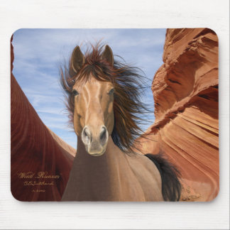 Alfombrilla De Ratón "Enrolle mousepad salvaje del caballo del semental