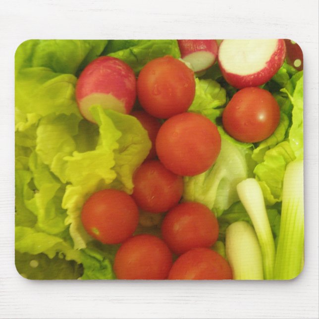 Alfombrilla De Ratón Ensalada Verduras Mousepad (Frente)