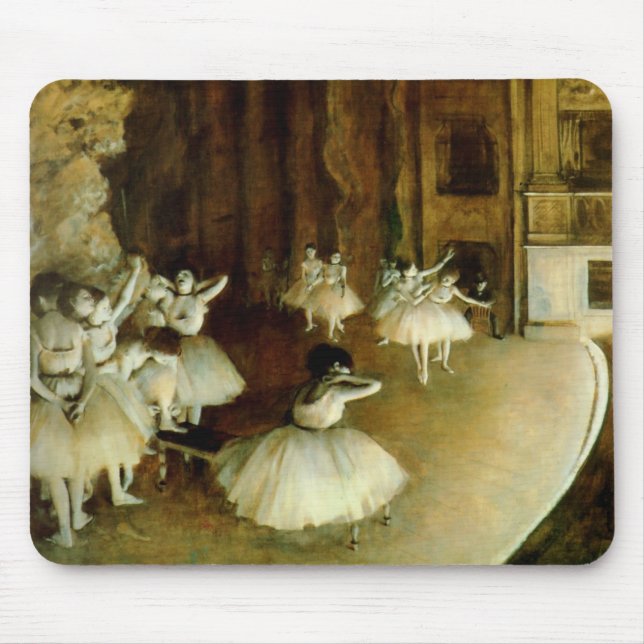 Alfombrilla De Ratón Ensayo de ballet sobre el escenario (Frente)