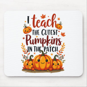 Alfombrilla De Ratón Enseño Las Calabazas Más Cuidadosas En El Parche P