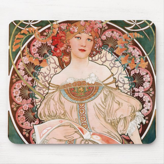 Alfombrilla De Ratón Ensueño Alfonso Mucha (Frente)