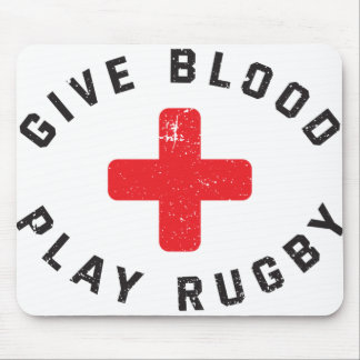 Alfombrilla De Ratón Entregar juego de sangre Rugby Funny Rugby Player