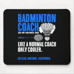Alfombrilla De Ratón Entrenador de bádminton raqueta lanzadera hobby bá