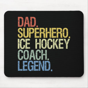 Alfombrilla De Ratón entrenador de hockey sobre hielo