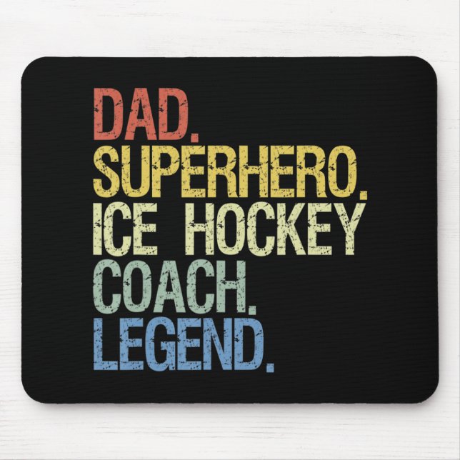 Alfombrilla De Ratón entrenador de hockey sobre hielo (Frente)